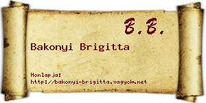 Bakonyi Brigitta névjegykártya